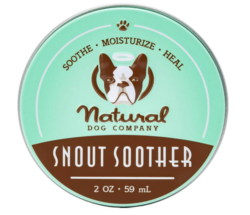 Natural Dog Company Snout Soother Dog Nose Balm, 2 oz. Tin, Dog Balm for Paws and Nose, Moisturizes & Soothes Dry Cracked Noses, Plant Based Nose Cream for Dogs