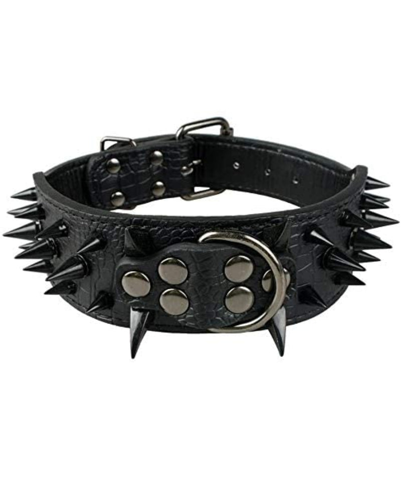 Load image into Gallery viewer, Top Tier Spiked Studded Luxury Collar For Medium Dog

