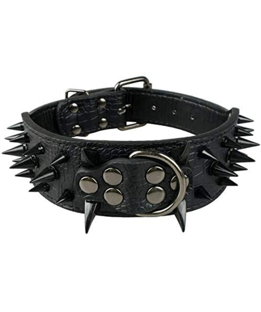 Top Tier Spiked Studded Luxury Collar For Medium Dog