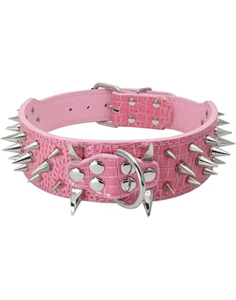 Load image into Gallery viewer, Top Tier Spiked Studded Luxury Collar For Medium Dog
