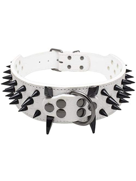 Top Tier Spiked Studded Luxury Collar For Medium Dog