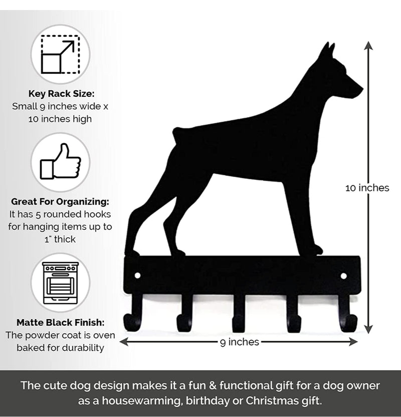 Load image into Gallery viewer, Doberman Key Holder Key Rack and Dog Leash Holder
